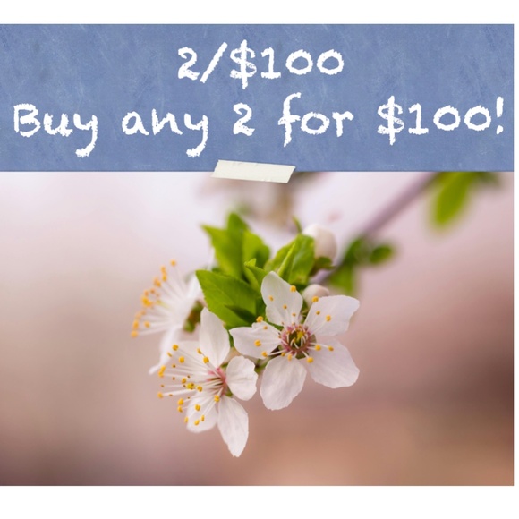 🎉 SALE!! BUY 2 ITEMS FOR $100!